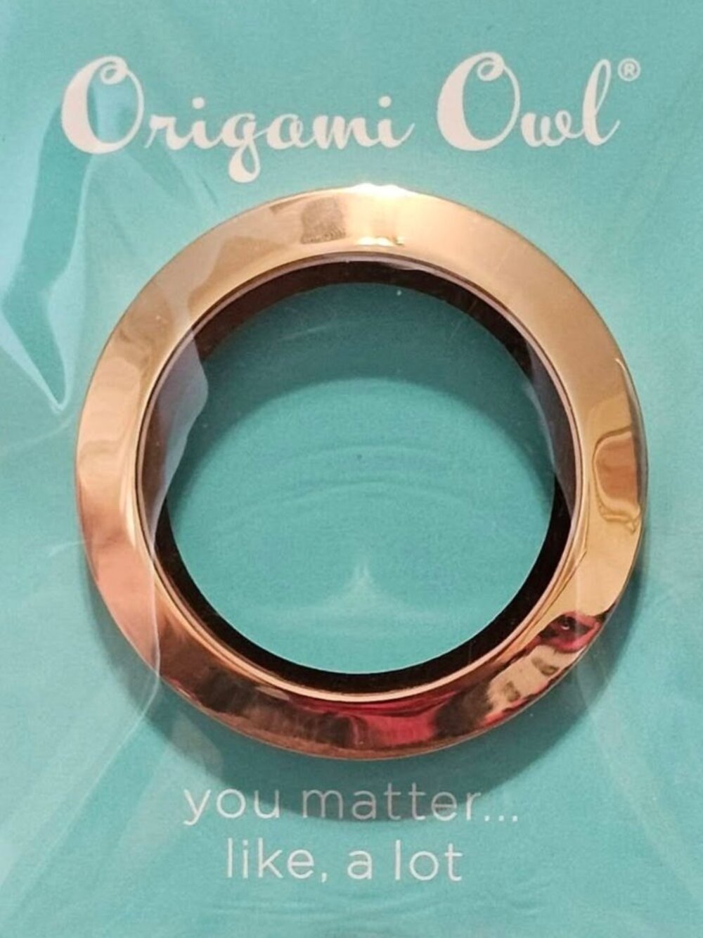 NIP Origami Owl LK4021 Medium Rose Gold Twist Living Locket Face Retired
